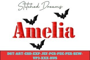 Amelia Halloween Bugs & Insects Embroidery Design By Stitched Dreams 1