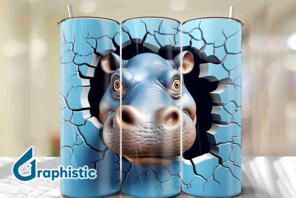 Hippo Cracked Hole Art Background 35 Graphic Backgrounds By Graphistic