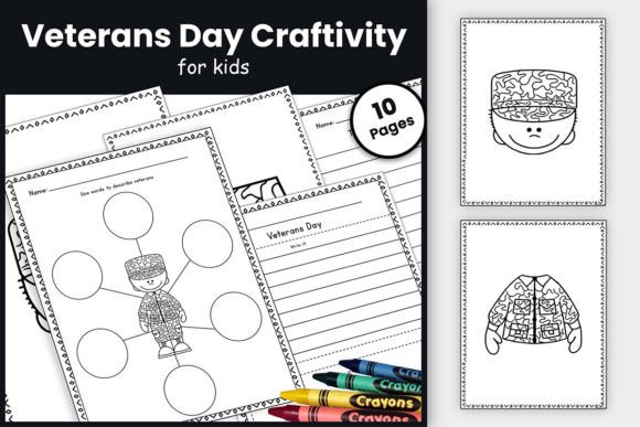 Nov 11th Veterans Day Craft & Printables Graphic Teaching Materials By TheStudyKits