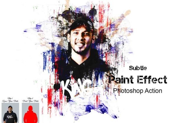 Subtle Paint Effect Photoshop Action Graphic Add-ons By hmalamin8952