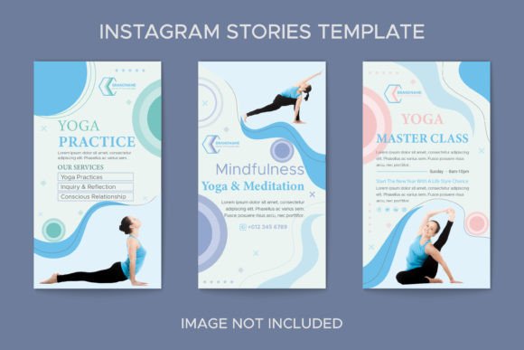 Yoga Concept Instagram Stories Graphic Social Media Templates By Ju Design