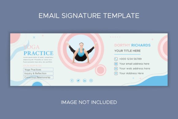 Yoga Concept Fitness Email Signature Graphic Email Templates By Ju Design