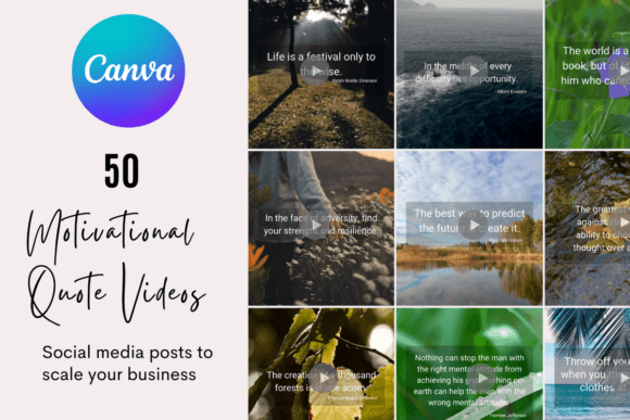 50 Motivational Video Instagram Template Illustration Modèles pour les Réseaux Sociaux Par Dreamwings Creations