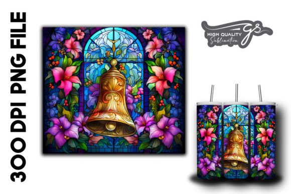 Bells Stained Glass Background 19 Graphic Backgrounds By Glamousita.Sublimation