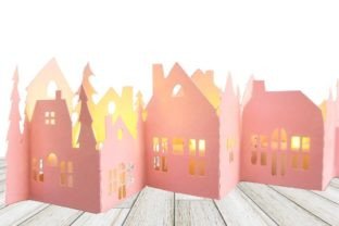 Christmas Village Tea Light Decor Weihnachten 3D SVG-Plotterdatei Von 3D SVG Crafts 3