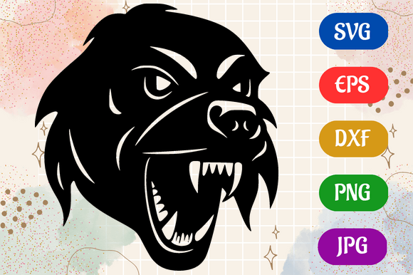 Dog | Black and White Logo Vector Art Grafika Ilustracje AI Przez Creative Oasis