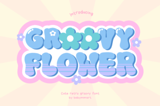 Groovy Flower Display Font By Babymimiart 1