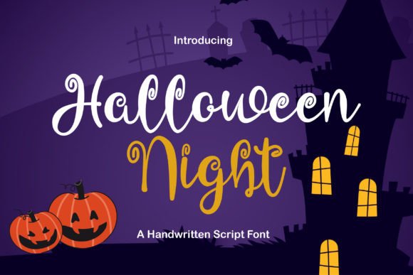 Halloween Night Script & Handwritten Font By Patlot Digital.std