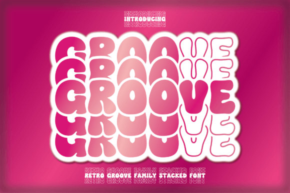Retro Groove Stacked Display Font By SVG Bloom