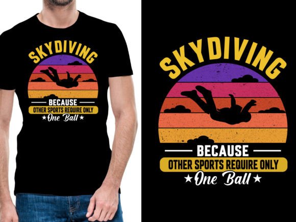 Skydiving Tshirt Design Graphic T-shirt Designs By sahirtshirt