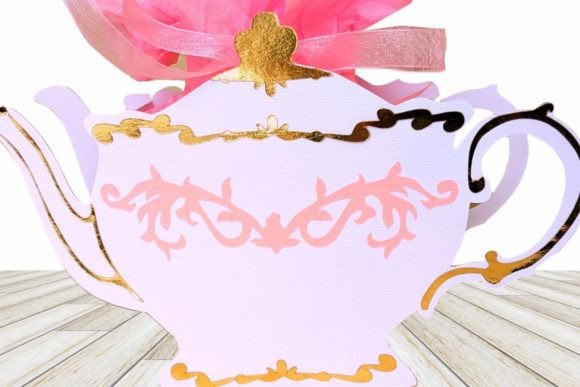 Teapot Gift Box Dia das Mães Artesanato SVG 3D Por 3D SVG Crafts