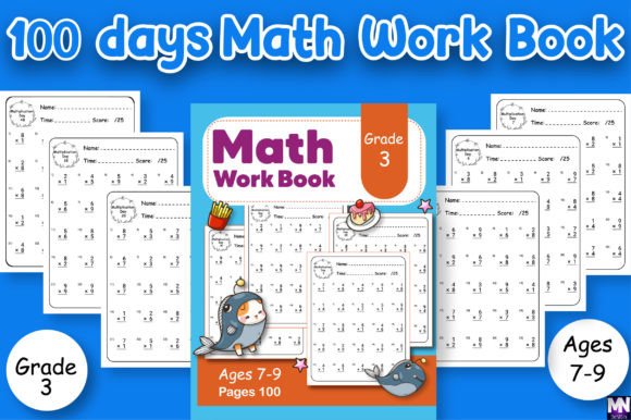 100 Days Math Workbook Multiplication Graphic 3rd grade By MN DeSign
