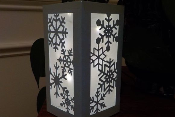 3D Centerpiece Lantern - Snowflakes Winter 3D SVG Craft By 3D SVG Crafts