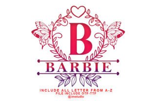 Barbie Monogram Font Decorativi Font Di IM Studio 1