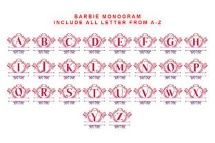 Barbie Monogram Decoratieve Fonts Font Door IM Studio 3
