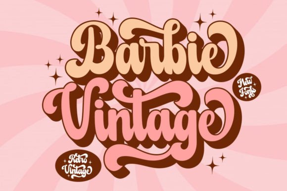 Barbie Vintage Display-Schriftarten Font By Diorde Studio