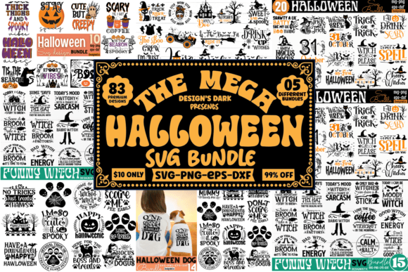 Mega Halloween SVG Bundle Graphic Crafts By Design's Dark