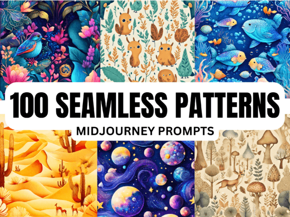 100 Patterns Midjourney Prompts Bundle Afbeelding AI Patronen Door Artistic Revolution