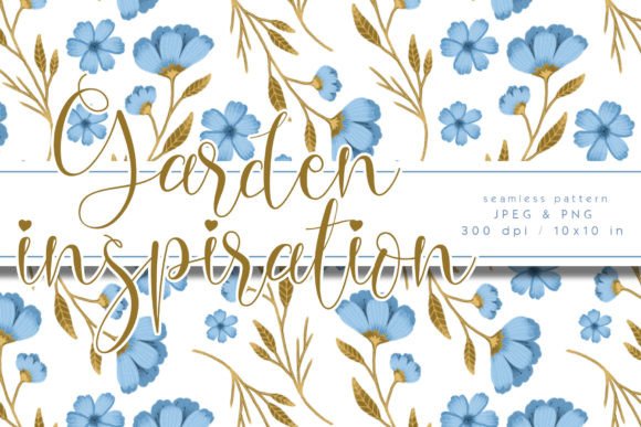 Garden Inspiration Floral Paper Graphic Patterns By Yelloo Fish