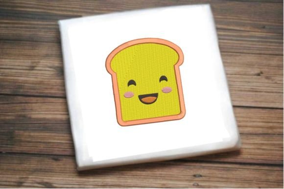 Smiling Bread Food & Dining Embroidery Design By Designs By Sirine