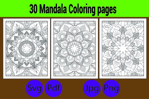 30 Mandala Coloring Pages Graphic Coloring Pages & Books Adults By Mehedi Hassan