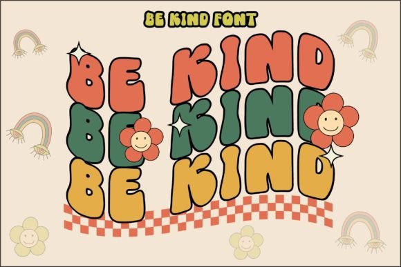 Be Kind Retro Display Font By komsan_ks