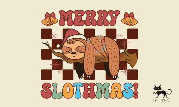 Christmas Mistletoe Sloth T Shirt Gráfico Diseños de Camisetas Por Pod T-shirt Business 99