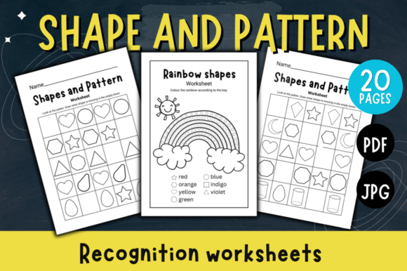 Shape Recognition Math Worksheets Graphic 1st grade By Ovi's Publishing