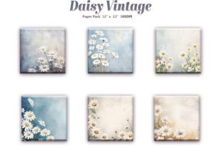Daisy Vintage Digital Paper Pack Graphic Backgrounds By DifferPP 2