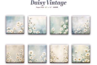 Daisy Vintage Digital Paper Pack Graphic Backgrounds By DifferPP 4