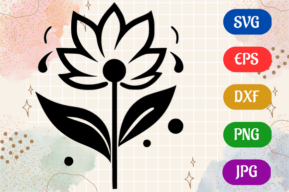 Birth Flower - Quality DXF Icon Cricut Afbeelding AI Illustraties Door Creative Oasis
