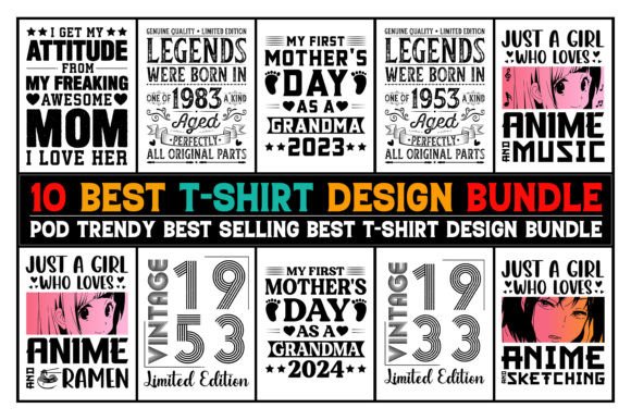 Birthday T-Shirt Design Grafica Design di T-shirt Di T-Shirt Design Bundle