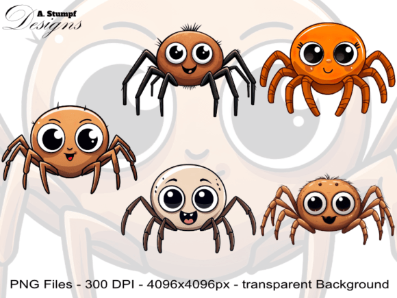 Cute Spider Clip Art Graphic Illustrations By Andreas Stumpf Designs