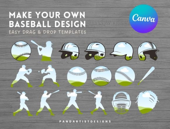 Baseball Canva Frames Bundle Graphic Crafts By PandArtistDesign