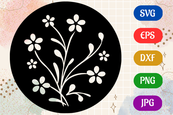 Floral | Silhouette SVG EPS DXF Vector Graphic AI Illustrations By Creative Oasis