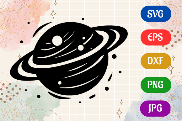Galaxy, Black Isolated SVG Icon Digital Graphic AI Illustrations By Creative Oasis