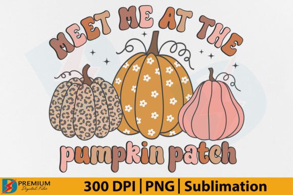 Retro Fall PNG Sublimation, Cute Pumpkin Graphic T-shirt Designs By Premium Digital Files