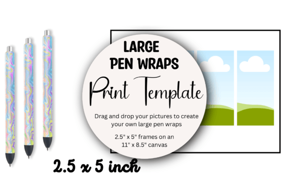Large Pen Wrap Template for Canva Graphic Print Templates By Niki Lyn Digital Design
