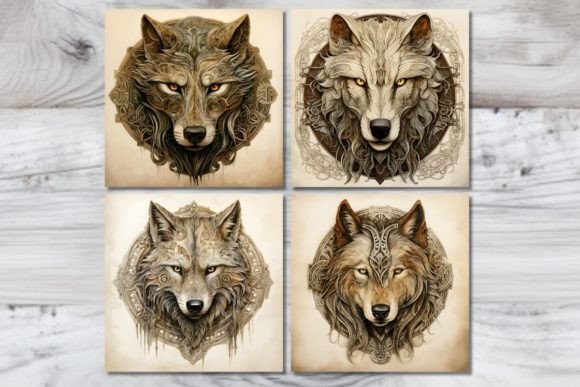 Spirit Animal: Wolf Illustration Illustrations AI Par Quirk Junk Journals