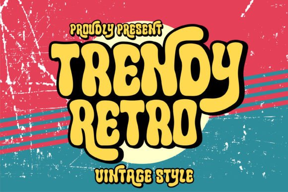 Trendy Retro Display Font By edywiyonopp