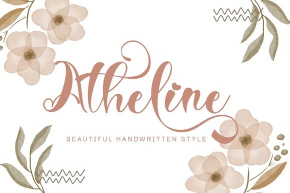 Atheline Script & Handwritten Font By yogaletter6