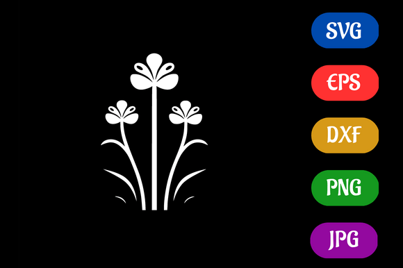 Birth Flower - Black Icon Vector T-Shirt Afbeelding AI Illustraties Door Creative Oasis