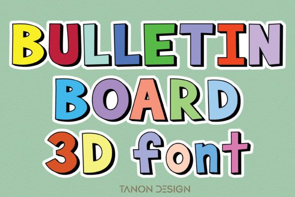 Bulletin Board Display Font By tanondesign