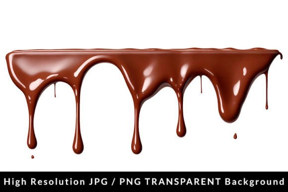 Melted Chocolate Dripping Border Graphic AI Transparent PNGs By Formatoriginal