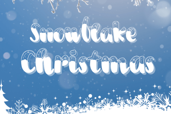Snowflake Christmas Dekorative Schriftarten Schriftart Von nstudio design
