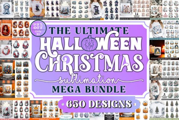 Halloween Christmas Sublimation Bundle Grafik KI Grafiken Von Basis IT Store