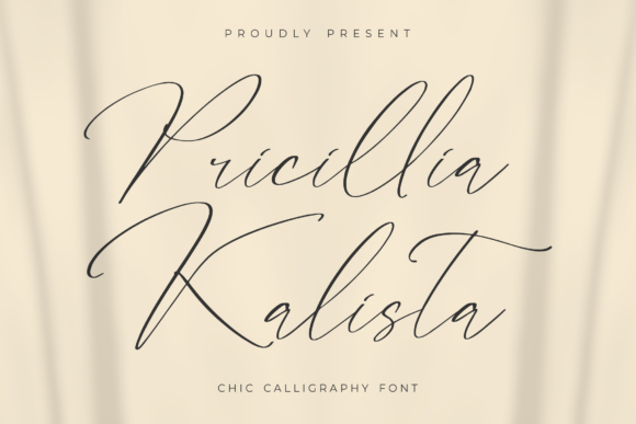 Pricillia Kalista Script & Handwritten Font By Perspectype