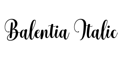 Balentia Italic specimen 1