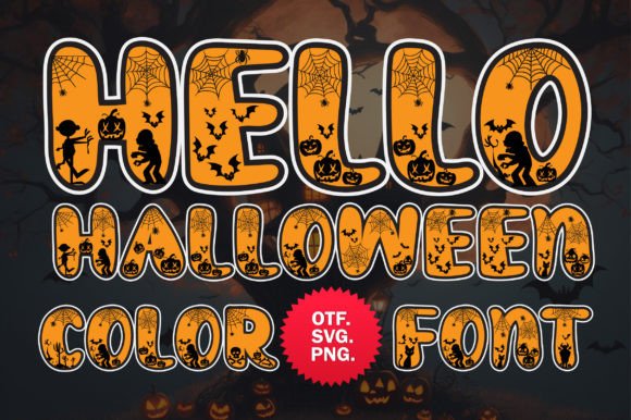 Hello Halloween Font Colorati Font Di NN-Font Design