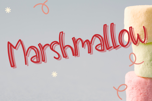 Marshmallow Fontes de Exibição Fonte Por nstudio design